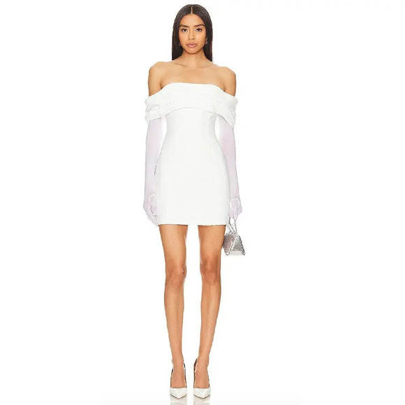 Amanda Uprichard Jania Dress Ivory White Size S - Picture 1 of 7